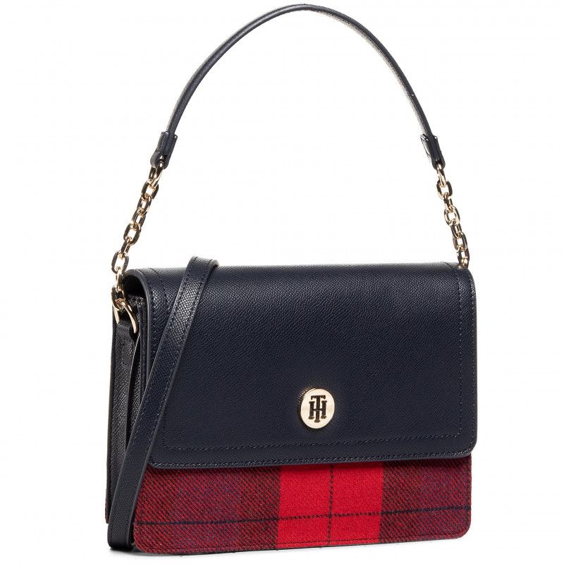 TOMMY HILFIGER HONEY SHOULDER BAG CORPORATE MELTON CHECK Tommy