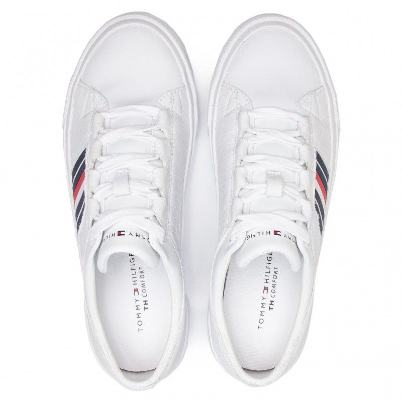 tommy hilfiger corporate leather sneaker fm0fm02672bds